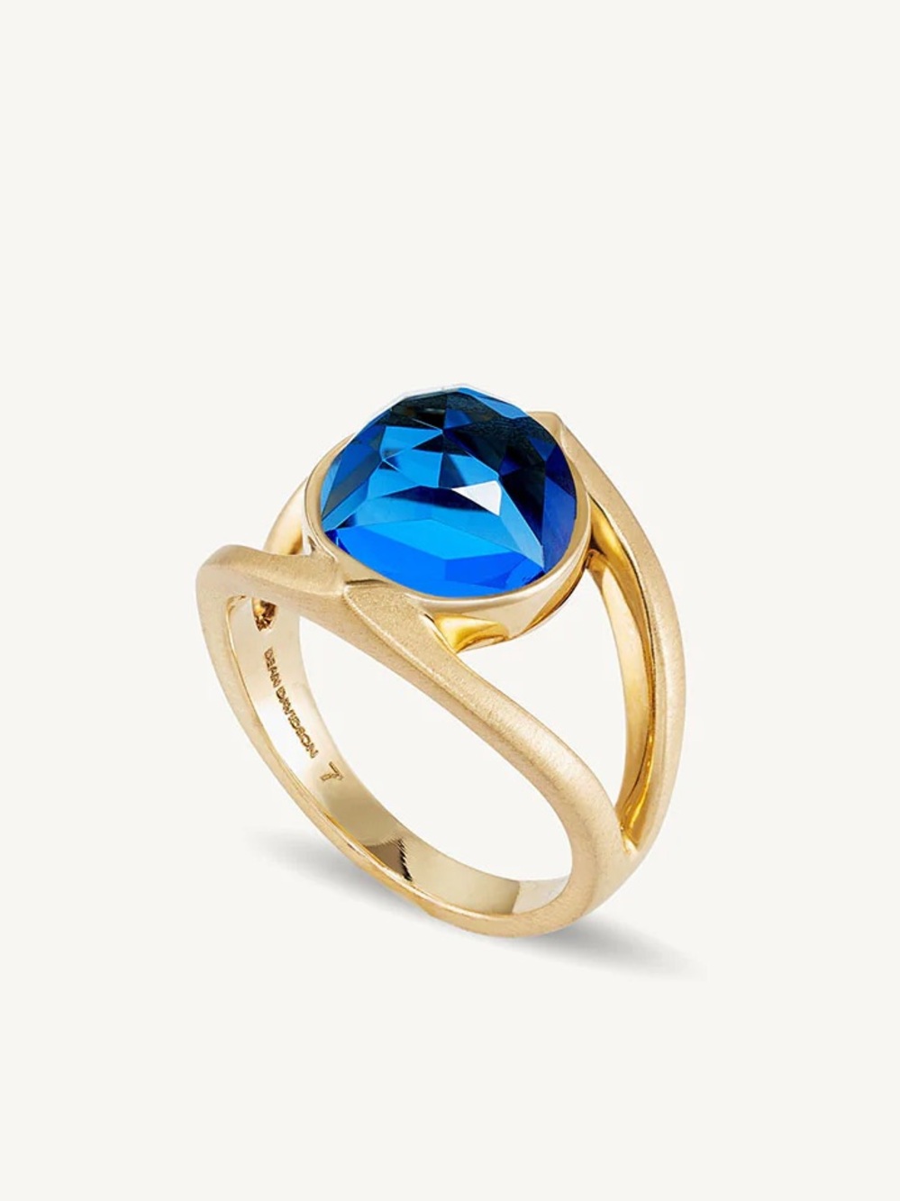 Dean Davidson Mini Galleria Ring color Midnight Blue/ Gold Ring Size 7